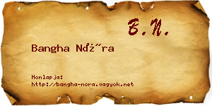 Bangha Nóra névjegykártya