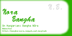 nora bangha business card