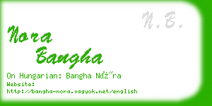 nora bangha business card